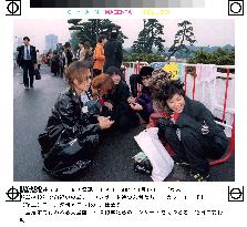 Youngsters waits for rock concert at Imperial Palace