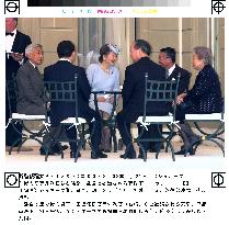 Japan's emperor and empress meet Japanese officials in Geneva