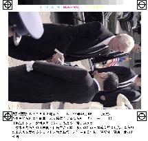 Clinton at Obuchi's funeral