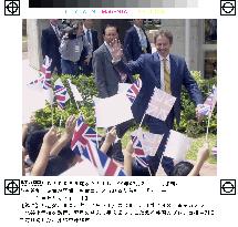 Blair visit Okinawa primary school