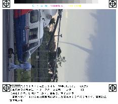 Tornado forms in Tokyo Bay near Haneda airport