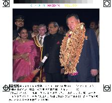 Japan's Prime Minister Mori arrives in India
