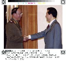 N. Korea's People's Armed Forces minister meets S. Korean presid