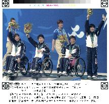 Japanese women win 4x50 meter freestyle relay gold