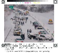 26 hurt in 80-vehicle pileup on Hokkaido highway
