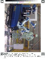 Robot that can work in radioactive environment