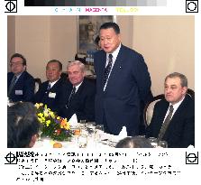 Mori speaks at dinner in Irkutsk