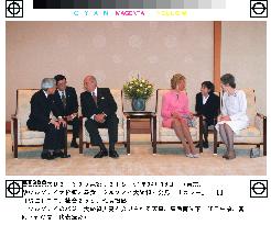 Imperial couple meets with Uruguayan President Batlle, wife