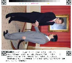 Blair greets Japan crown prince
