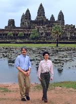 Japanese prince, princess visit Angkor Wat