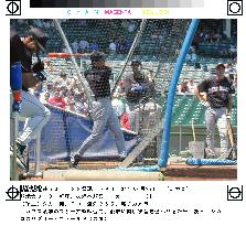 Shinjo practices batting