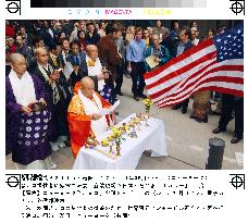 Japanese Buddhist monk prays for WTC victims