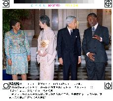Imperial couple greeted by Mbekis