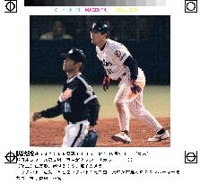 Manaka hits two-run homer