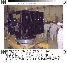 Media get glimpse of test satellite to measure radiation