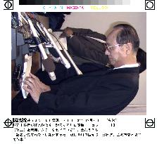 Ishikawa Bank president bows at news conference