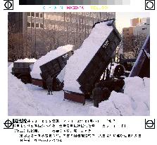 Preparations for Sapporo Snow Festival go into full swing