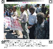 Local people demonstrate against GSDF deployment in E. Timor