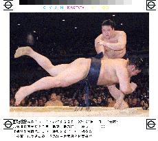 Tochiazuma keeps yokozuna push going