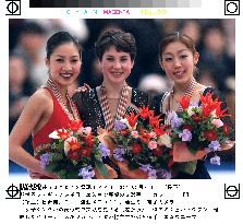 Slutskaya takes gold, Suguri 3rd in figure skating worlds