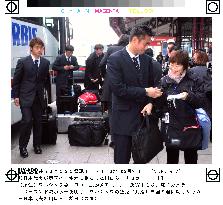 Japan squad leaves for home