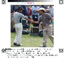 (3)Japanese golfers practice for Masters