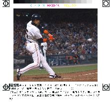 Shinjo hits 1st grand slam in majors by Japanese player