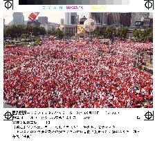 People gather in Seoul to support S. Korea soccer team