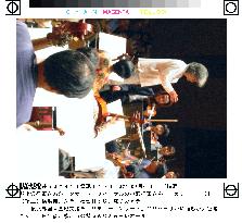 Maestro Ozawa rehearses for charity concert in Yokohama