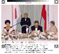 Emperor traces Japan, Poland exchanges at dinner