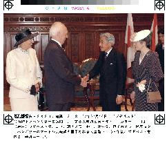 (1)Japanese emperor, empress visit Hungary