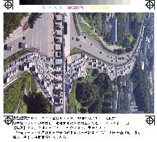 Chuo Expressway jammed with vacationer's cars