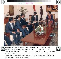 Japan's coalition leaders meet with Megawati
