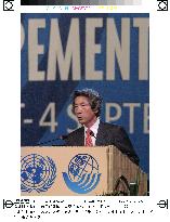 Koizumi says people key in sustainable development