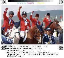 Japan wins in equestrian team jumping
