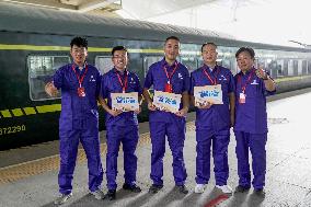 CHINA-XINJIANG-DESERT RAIL LOOP-HOTAN-RUOQIANG RAILWAY-INAUGURATION (CN)