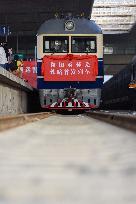 CHINA-XINJIANG-DESERT RAIL LOOP-HOTAN-RUOQIANG RAILWAY-INAUGURATION (CN)