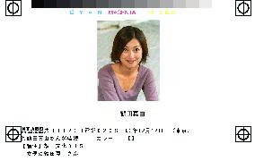 Actress Tsuruta marries modern artist Nakayama