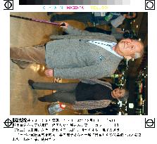 Nobel laureate Koshiba returns to Japan
