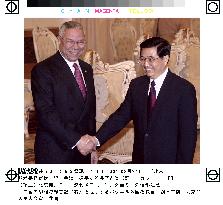 Powell meets Vice President Hu