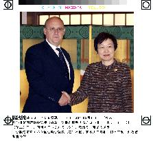 U.N. assembly president Kavan meets Kawaguchi