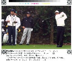 Japanese players in practice round