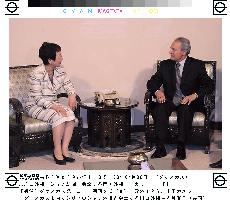 Kawaguchi meets with Syrian Foreign Minister Sharaa