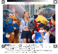 Singer Mariah Carey visits Universal Studios Japan