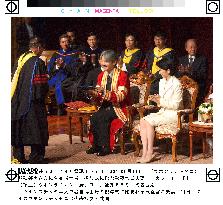Prince Akishino receives honorary doctorate from Thai university