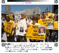 Relatives of victims stage protest rally