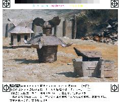 (2)5th Century clay images unearthed in Nara