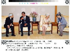 Emperor, empress welcome Mexican President Fox