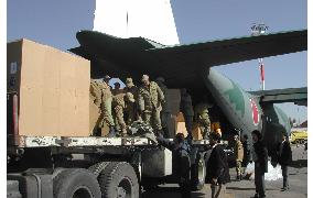 Japan ASDF plane arrives in Iran with quake relief supplies