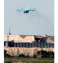 ASDF's C-130 transport plane in training in Kuwait